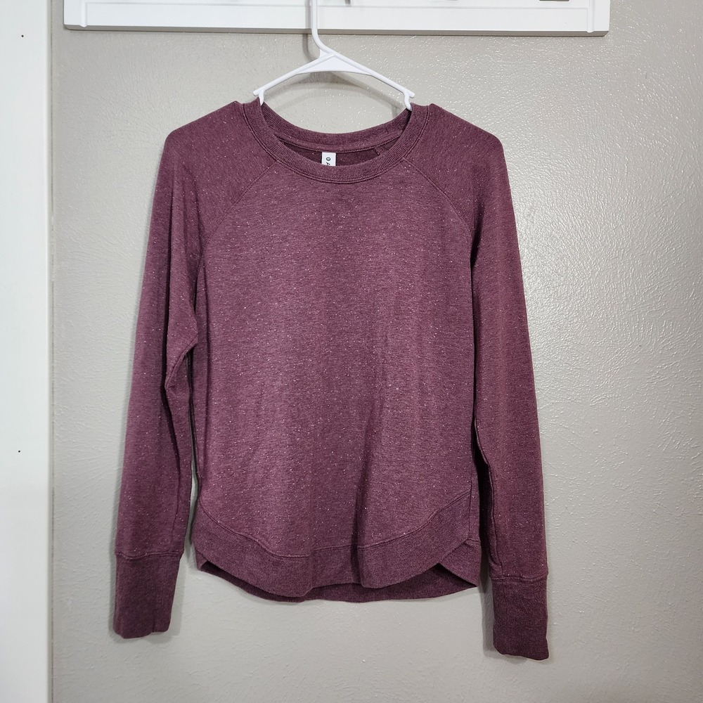 Athleta Crewneck Long sleeve Sweatshirt Women's XXS Burgundy‎